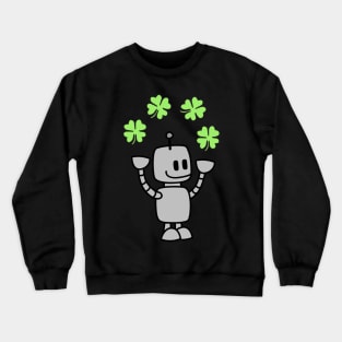 Robot Juggling Clover Crewneck Sweatshirt